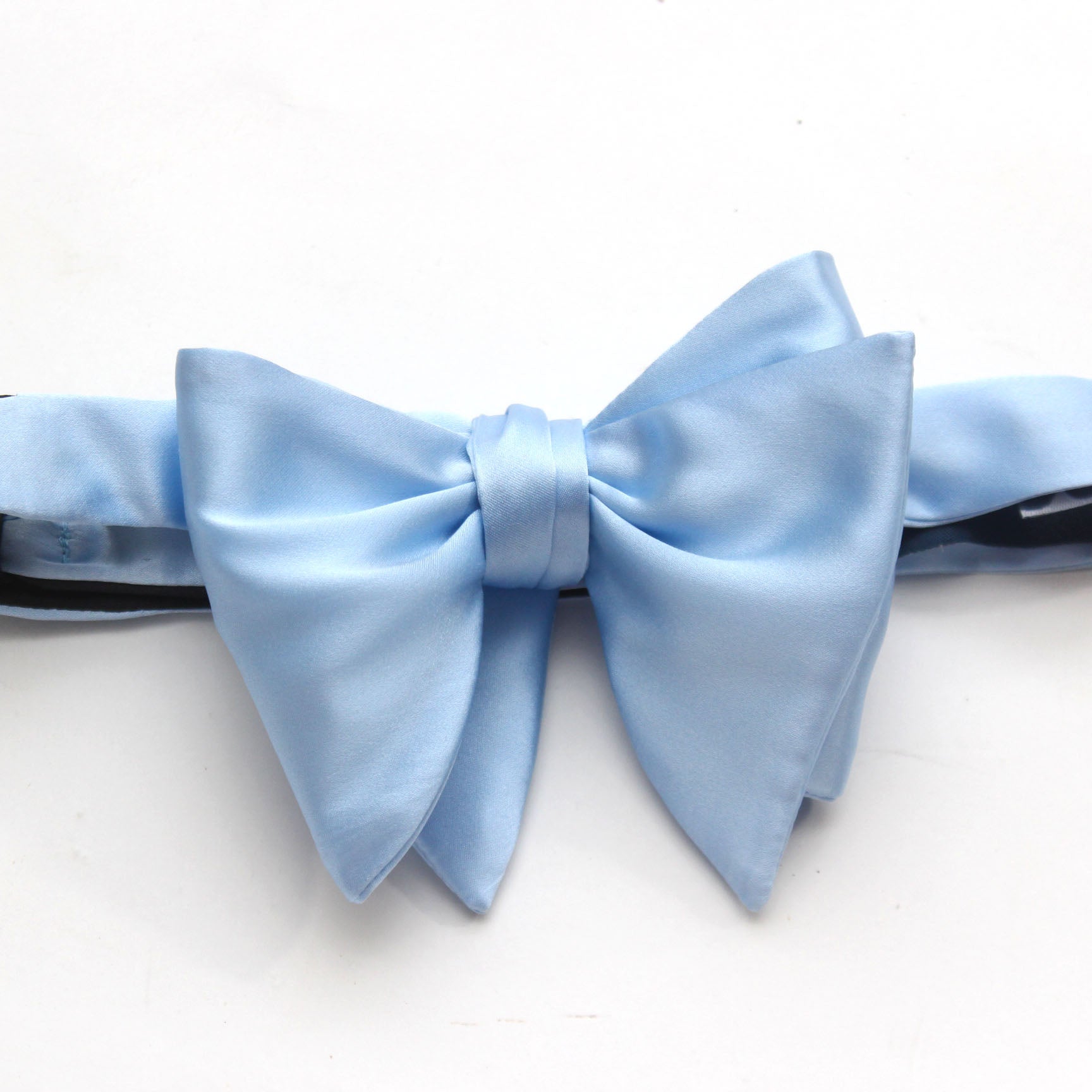 Solid Blue Big Butterfly Bow Tie