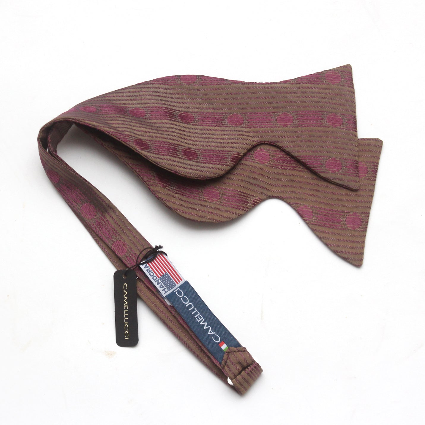 Big Butterfly Brown Silk Bow Tie