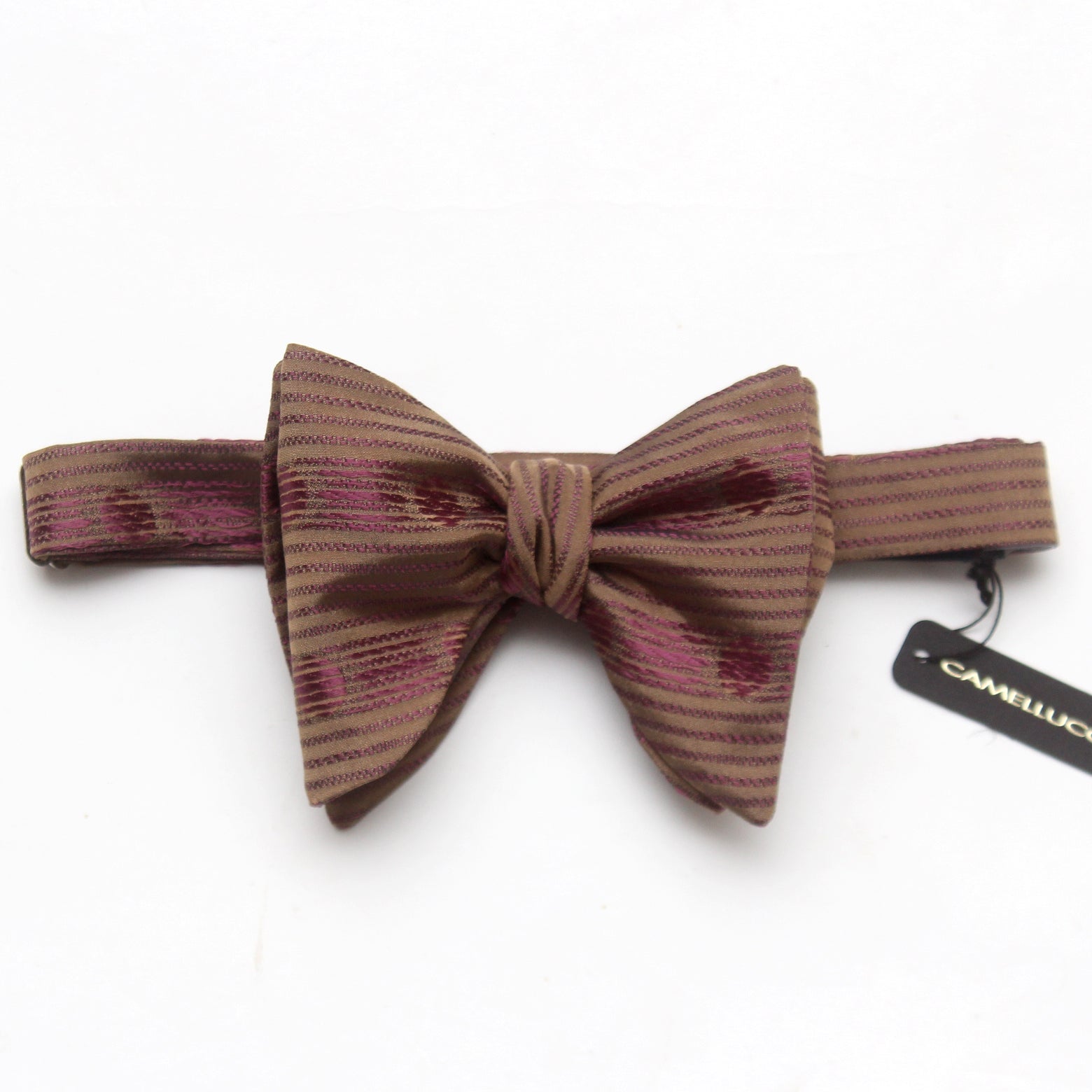 Big Butterfly Brown Silk Bow Tie