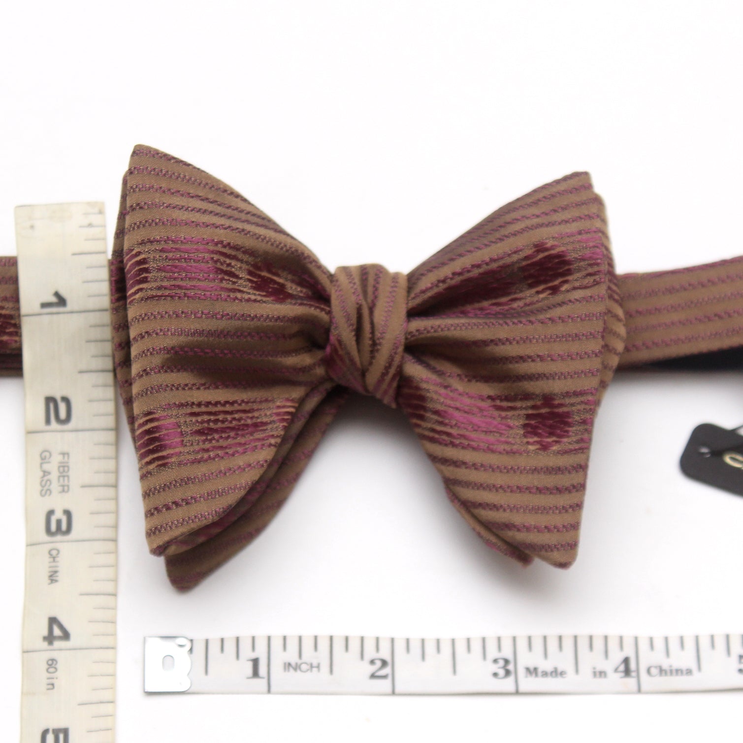 Big Butterfly Brown Silk Bow Tie