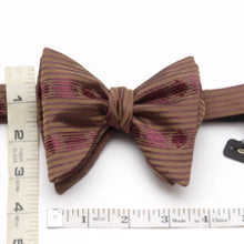 Load image into Gallery viewer, Big Butterfly Brown Silk Bow Tie
