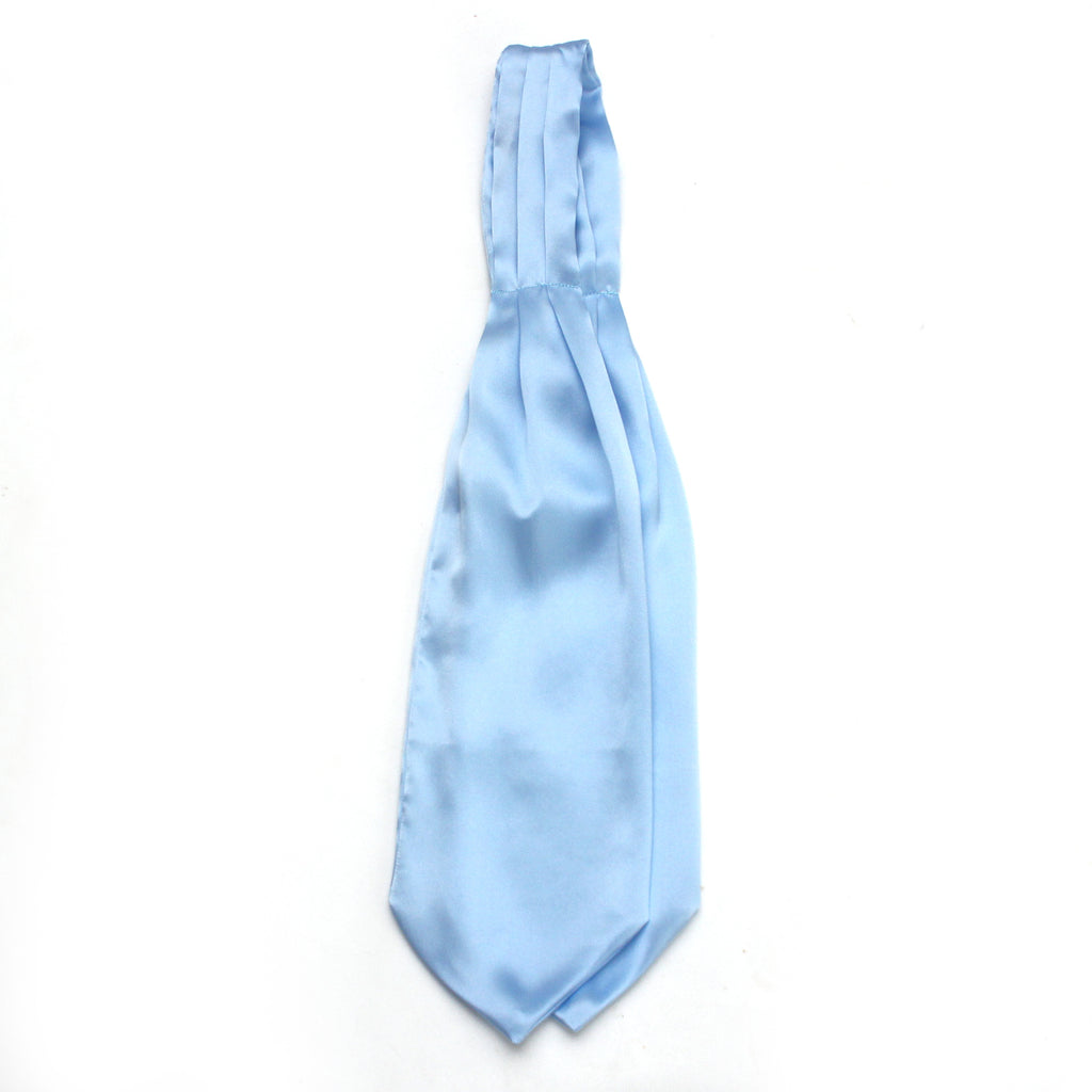 Ice Blue Silk Ascot