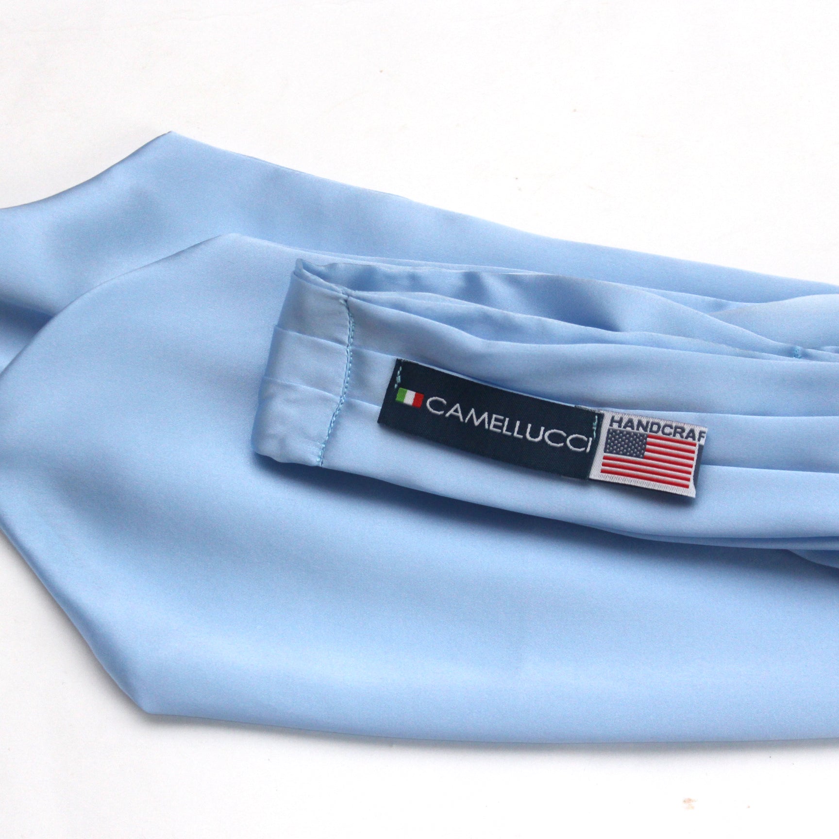 Ice Blue Silk Ascot