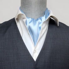 Load image into Gallery viewer, Ice Blue Silk Ascot

