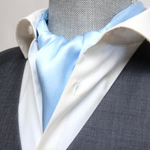 Load image into Gallery viewer, Ice Blue Silk Ascot
