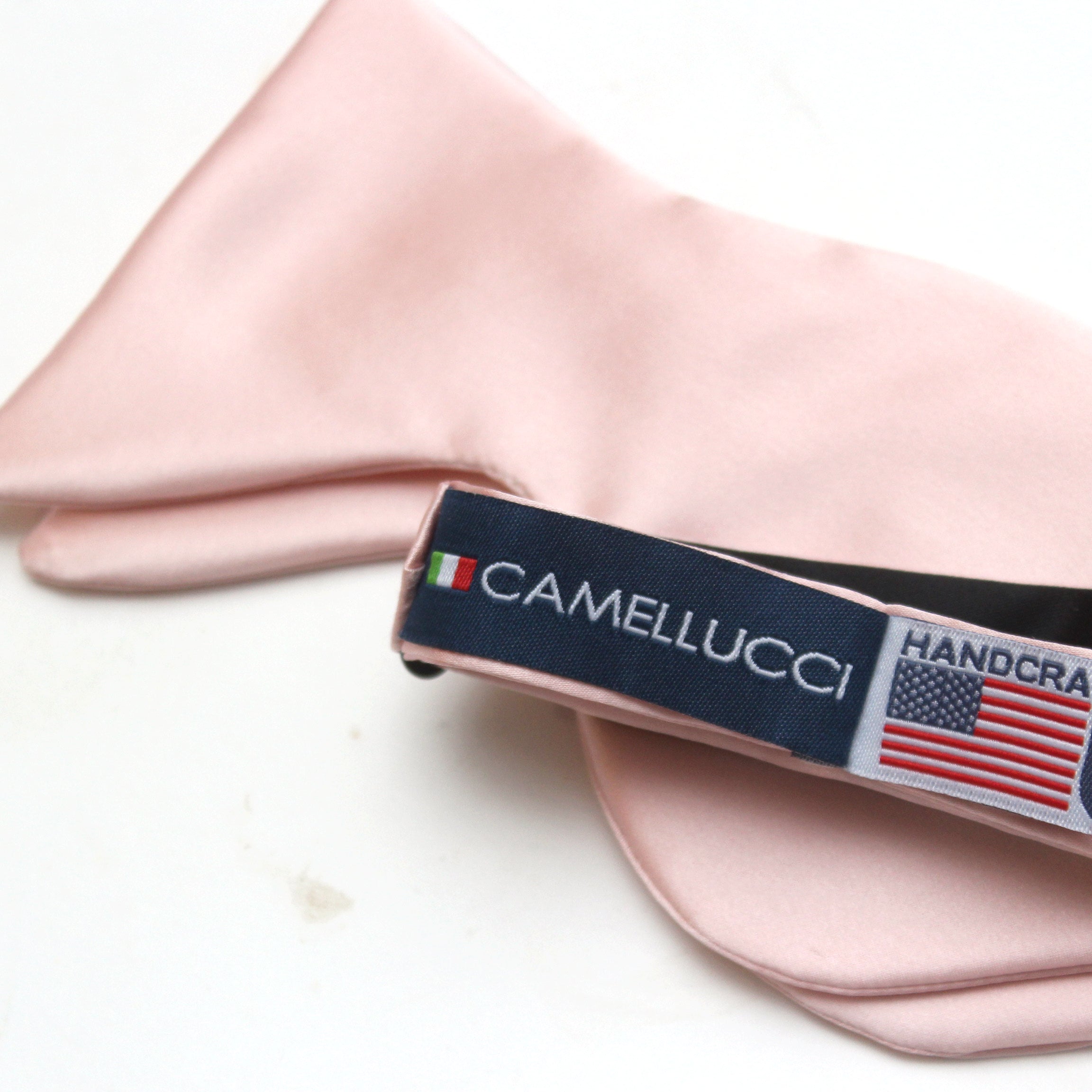 Big Butterfly Peach Silk Bow Tie