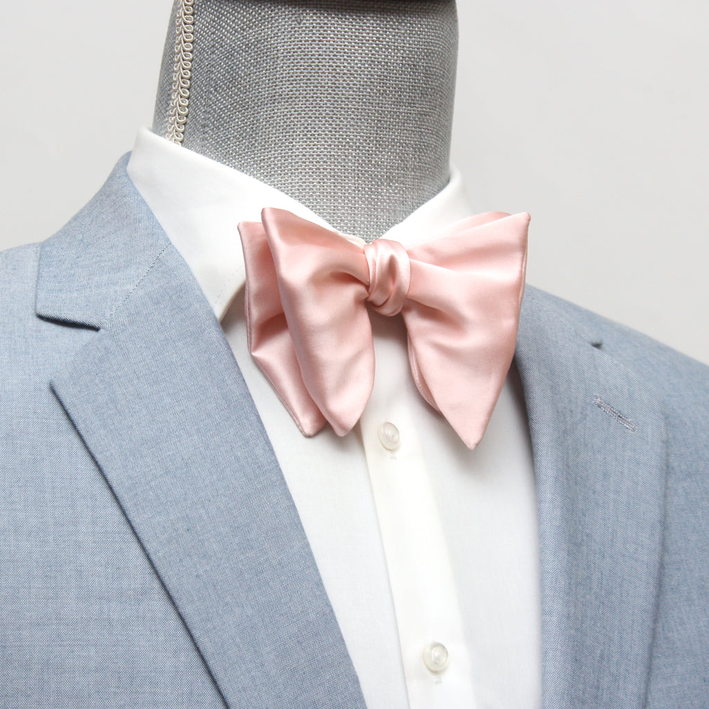 Big Butterfly Peach Silk Bow Tie
