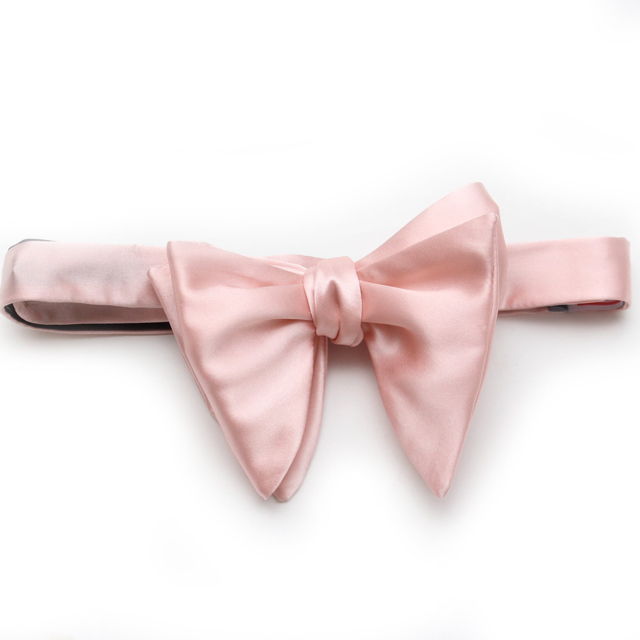 Big Butterfly Peach Silk Bow Tie