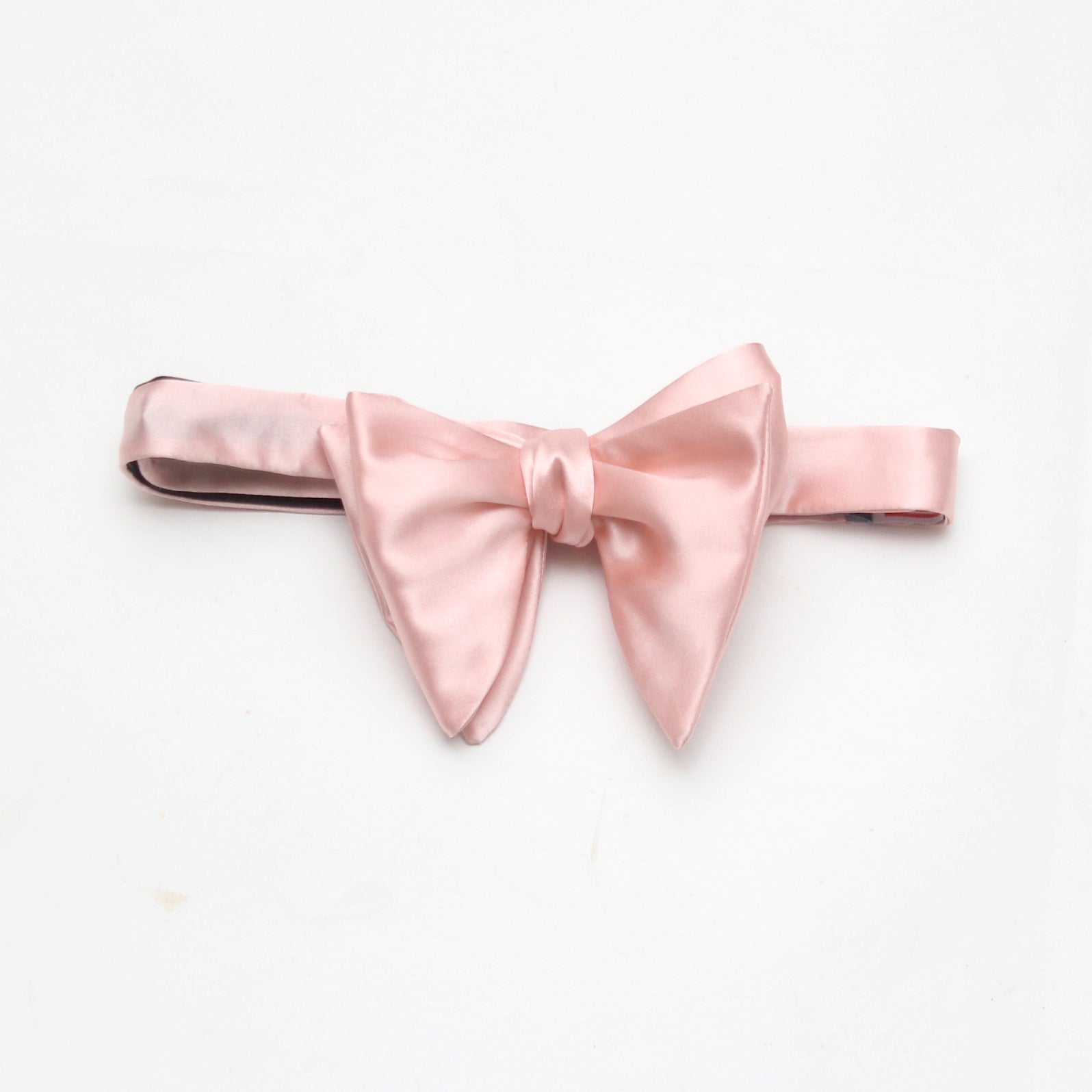 Big Butterfly Peach Silk Bow Tie