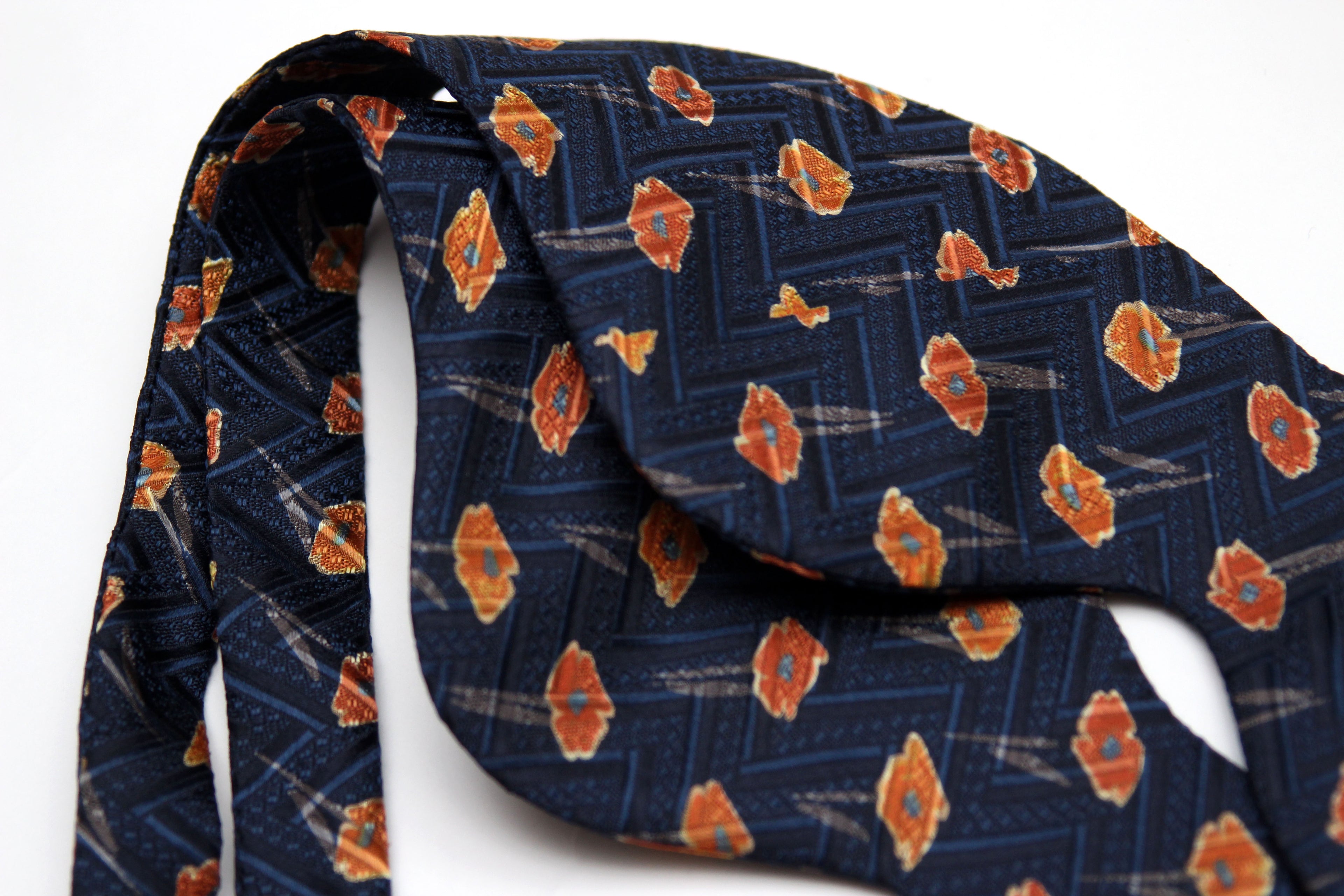 Orange Poppies Big Butterfly Bow Tie