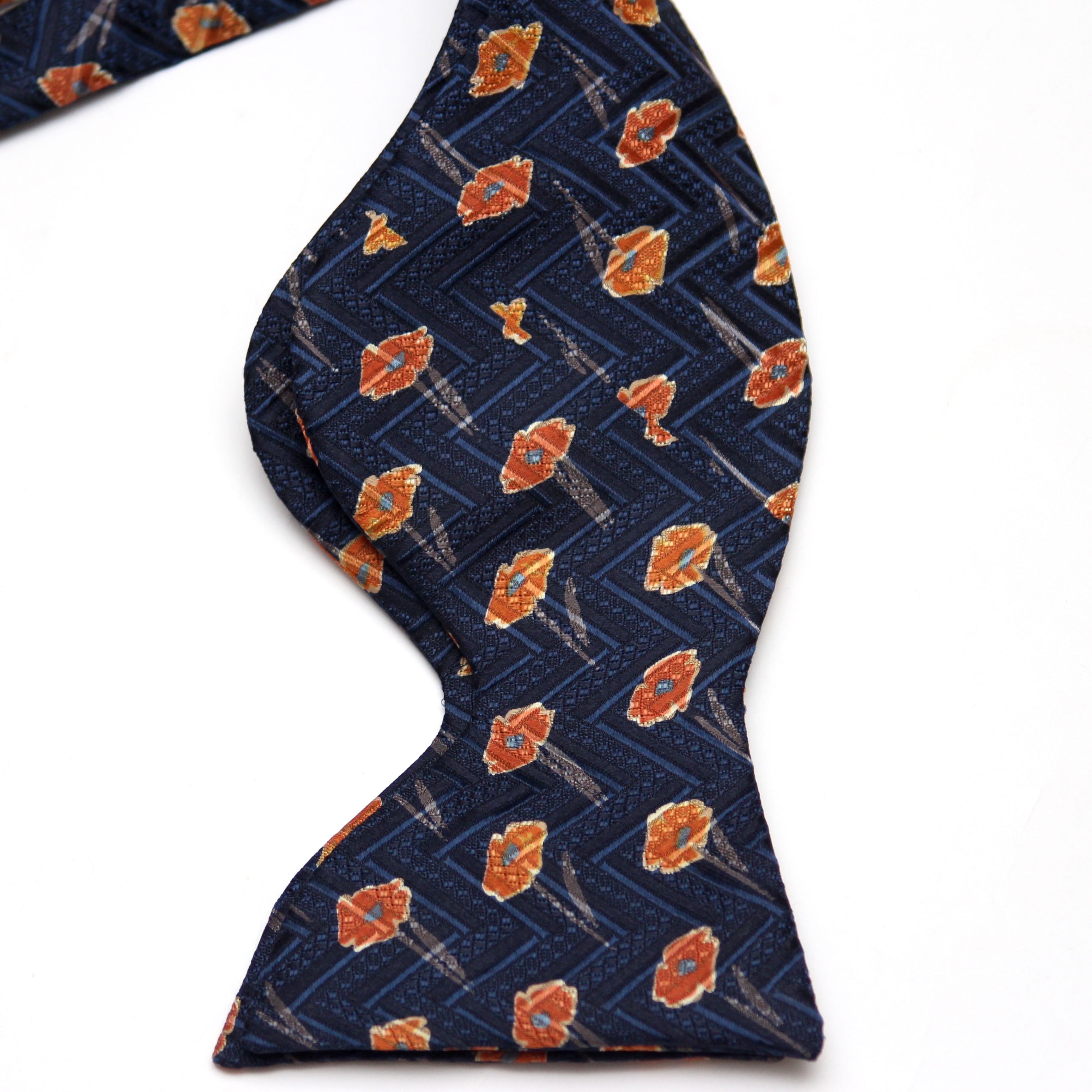 Orange Poppies Big Butterfly Bow Tie