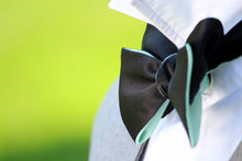 Load image into Gallery viewer, Mint Black Reversible Self-Tie Bow Tie
