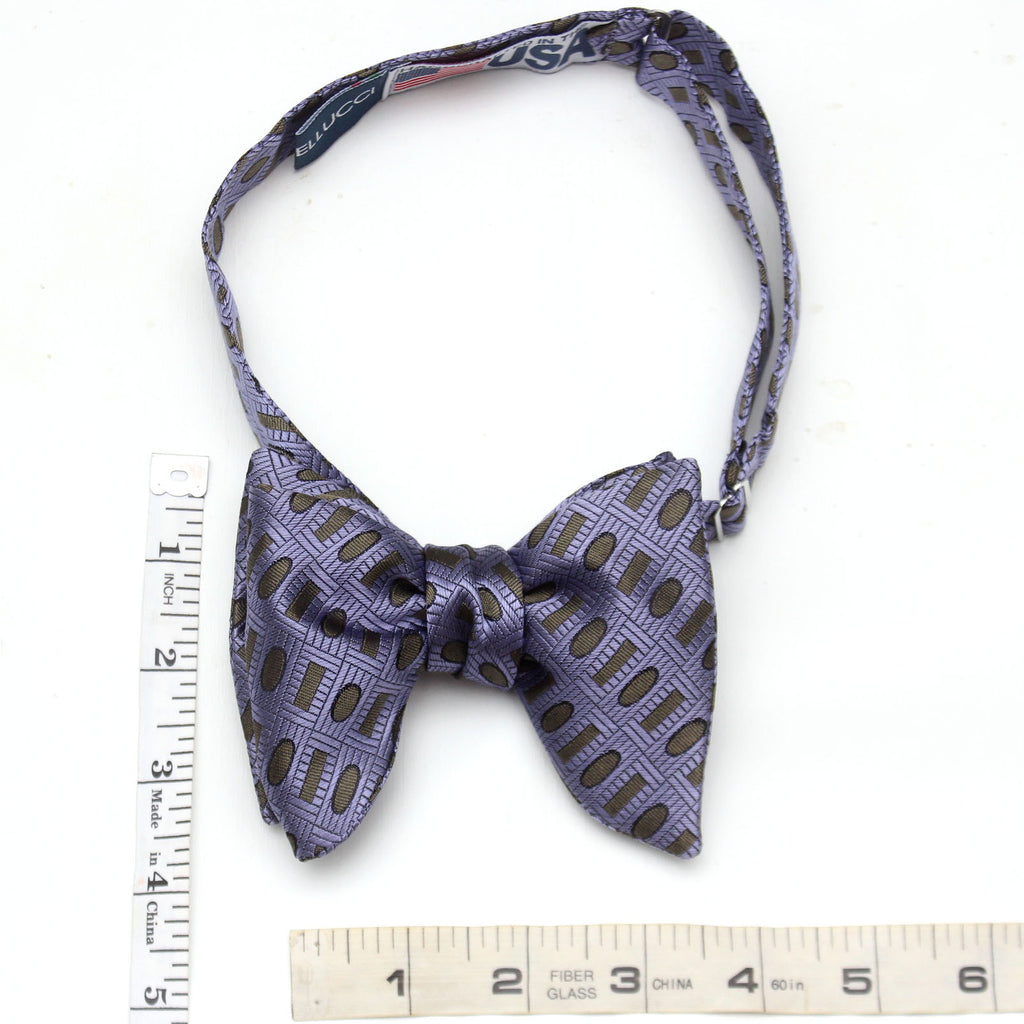 Purple Ornament Silk Bow Tie