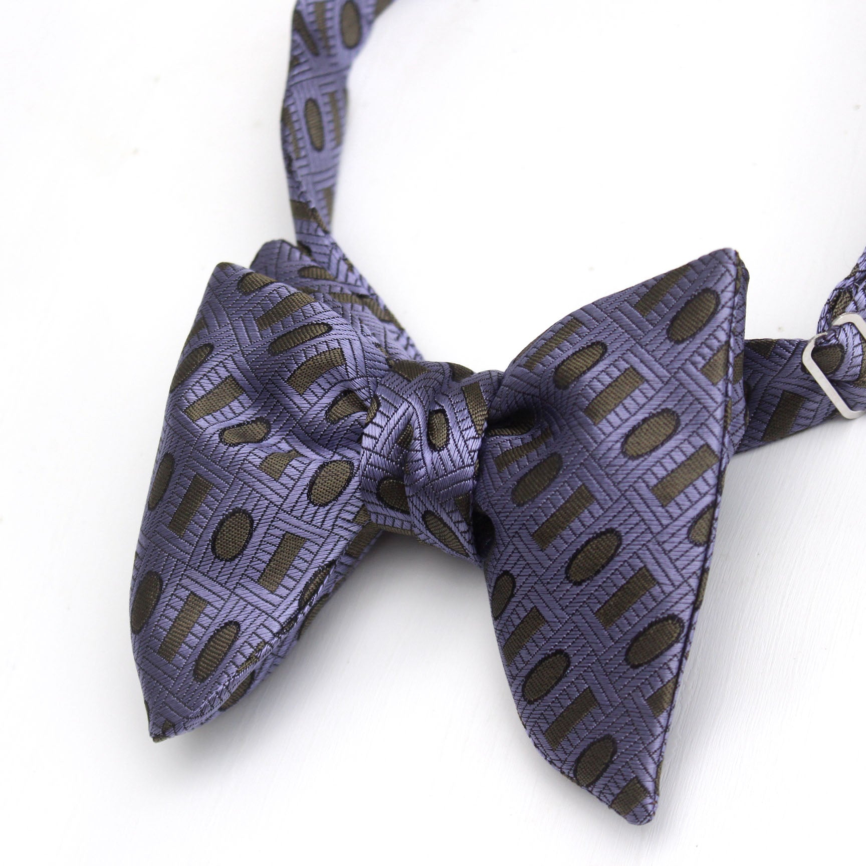 Purple Ornament Silk Bow Tie