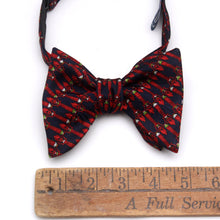 Load image into Gallery viewer, Big Butterfly Bow tie in Red Ornament Silk
