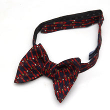 Load image into Gallery viewer, Big Butterfly Bow tie in Red Ornament Silk
