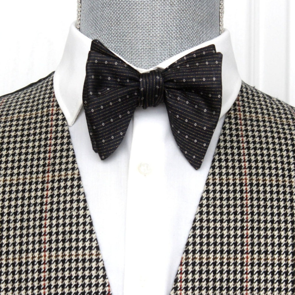 Brown with ornament Large Men's Bow tie