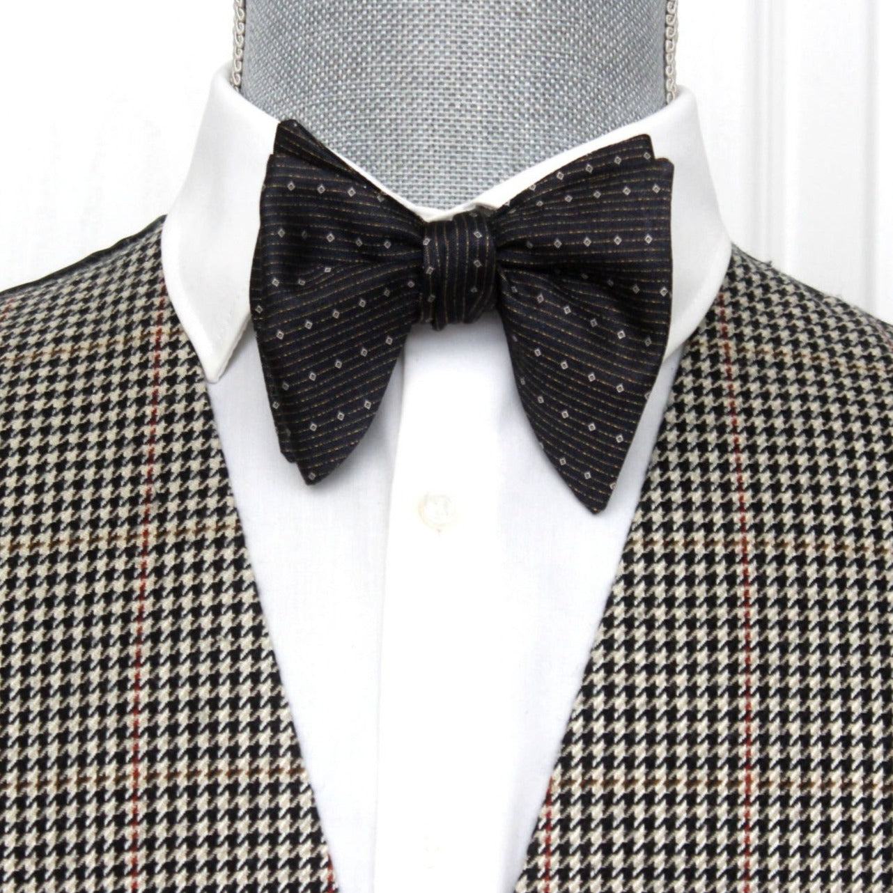 Brown with ornament Large Men's Bow tie