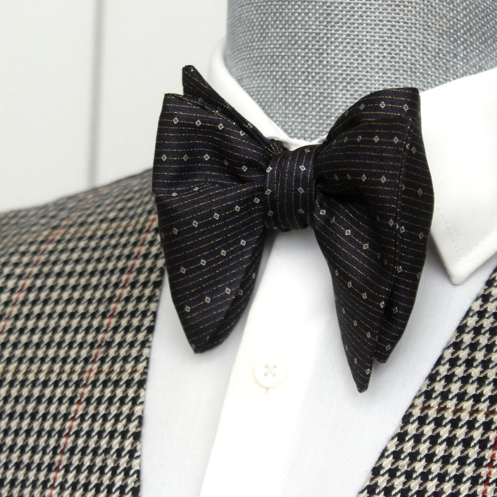 Brown with ornament Large Men's Bow tie