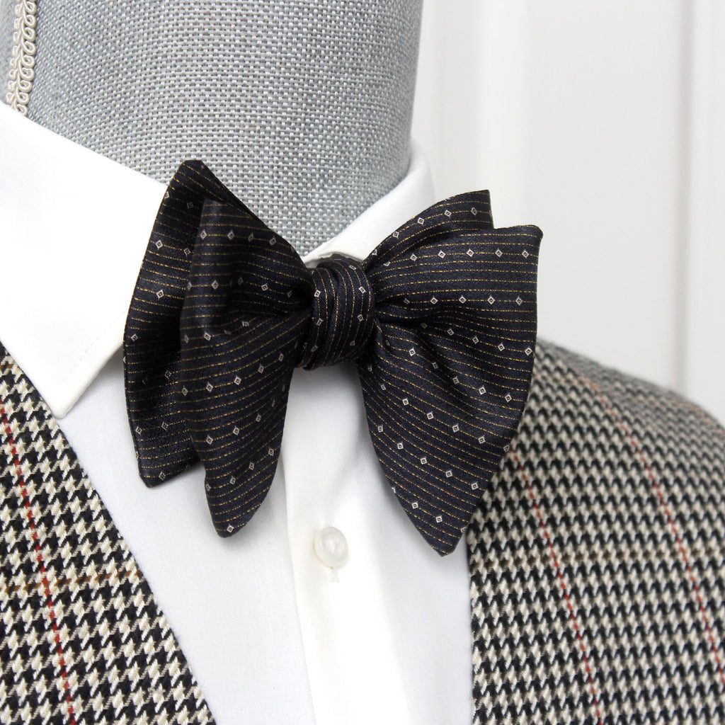 Brown with ornament Large Men's Bow tie