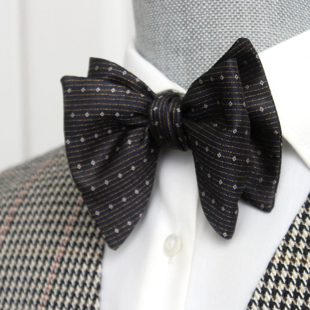 Brown with ornament Large Men's Bow tie