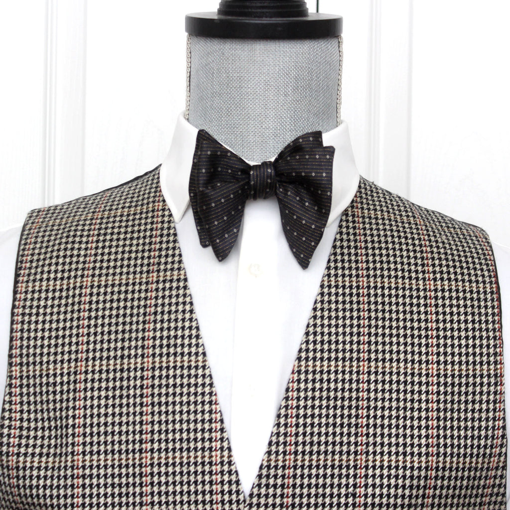 Brown with ornament Large Men's Bow tie