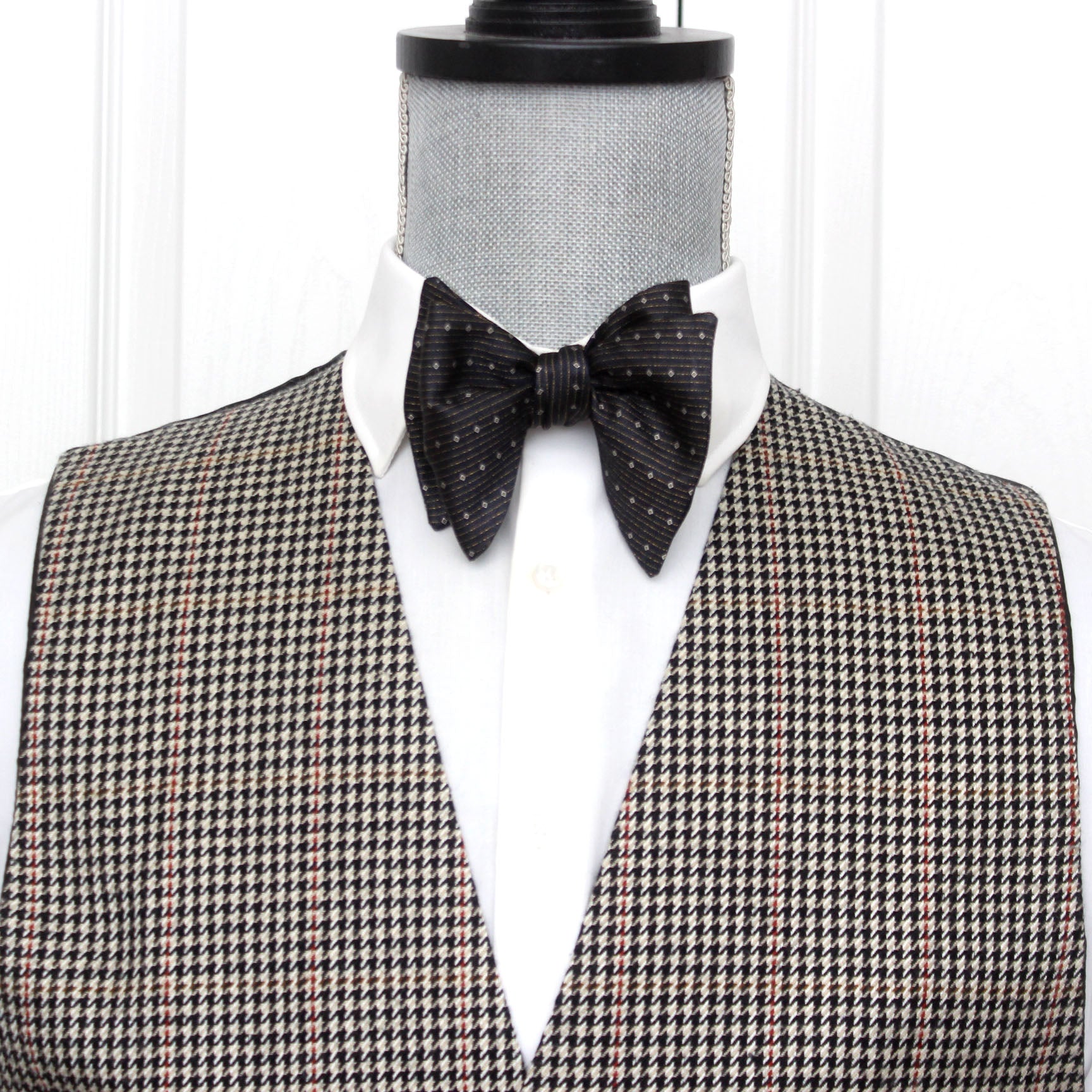 Brown with ornament Large Men's Bow tie