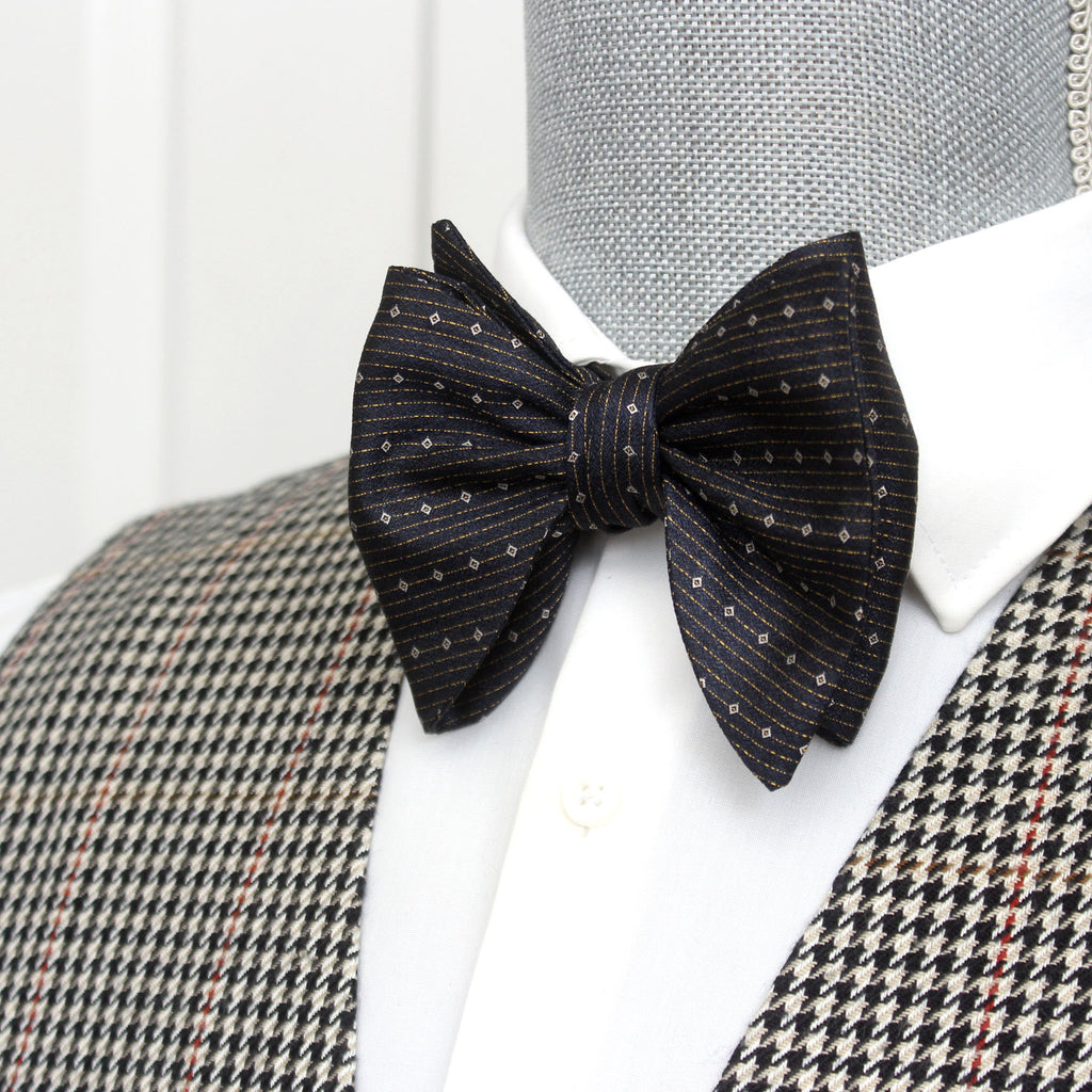 Brown with ornament Large Men's Bow tie