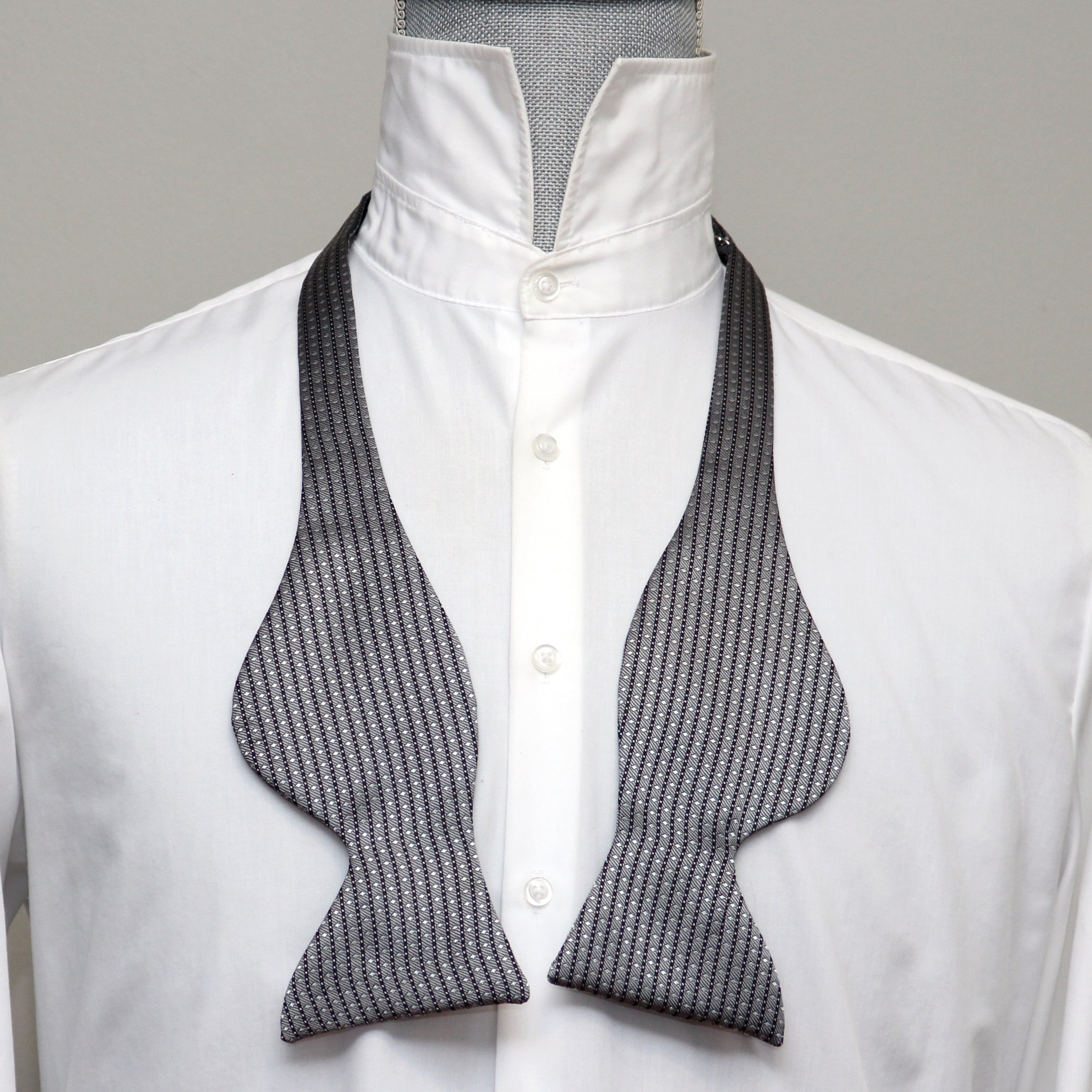 Grey ornament Butterfly Bow tie
