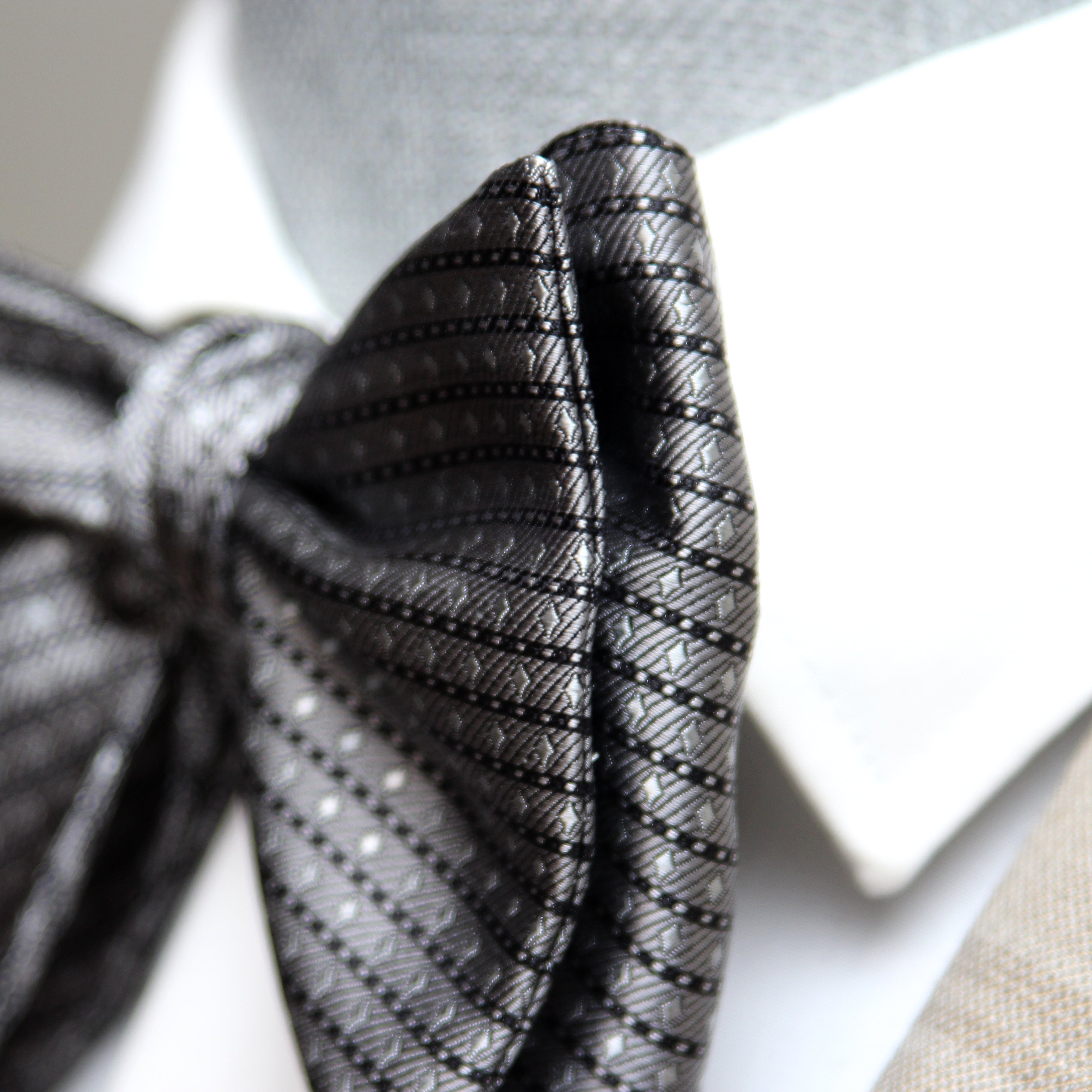 Grey ornament Butterfly Bow tie