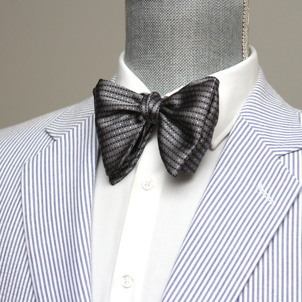 Grey ornament Butterfly Bow tie