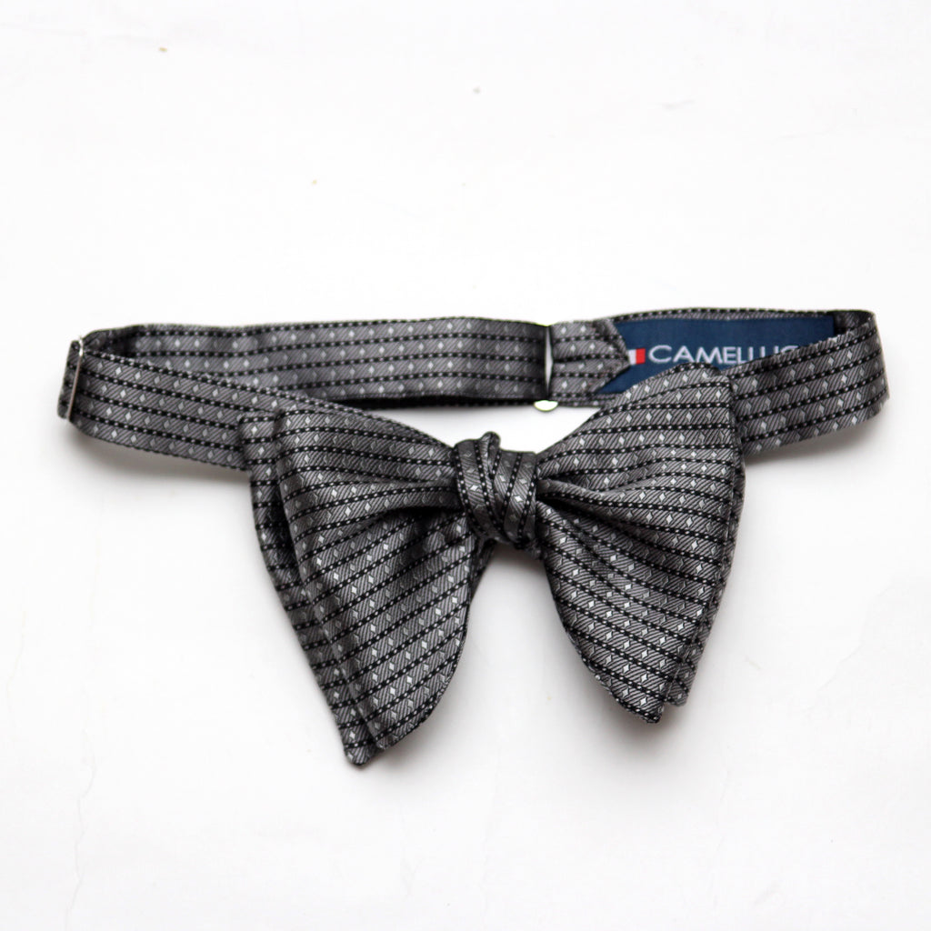 Grey ornament Butterfly Bow tie