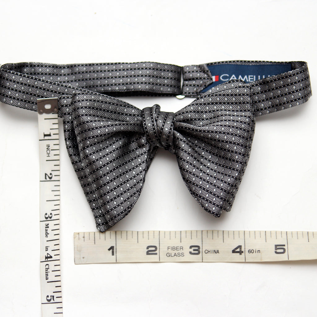 Grey ornament Butterfly Bow tie