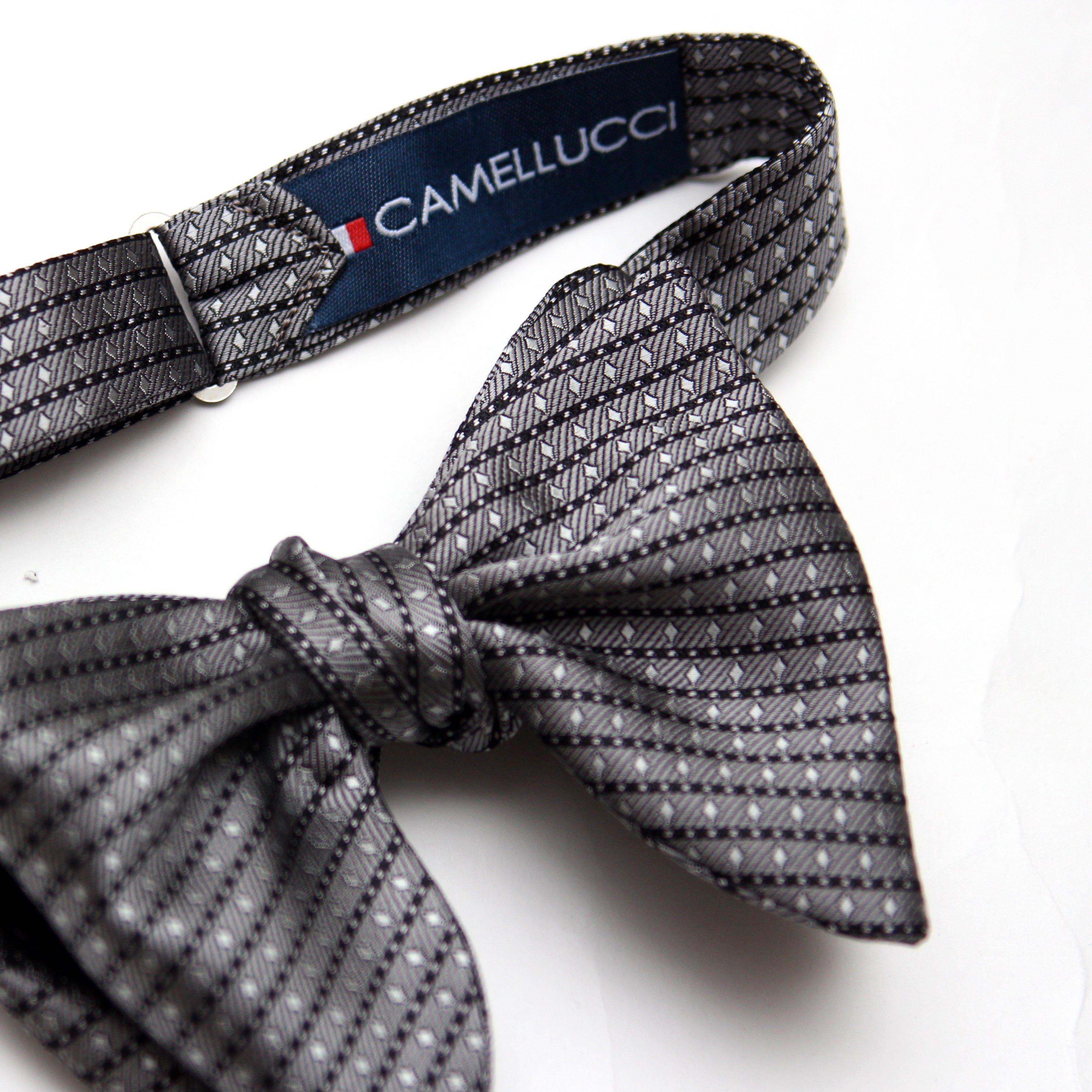 Grey ornament Butterfly Bow tie