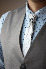 Load image into Gallery viewer, Newspaper print necktie Handmade Cotton Men&#39;s necktie
