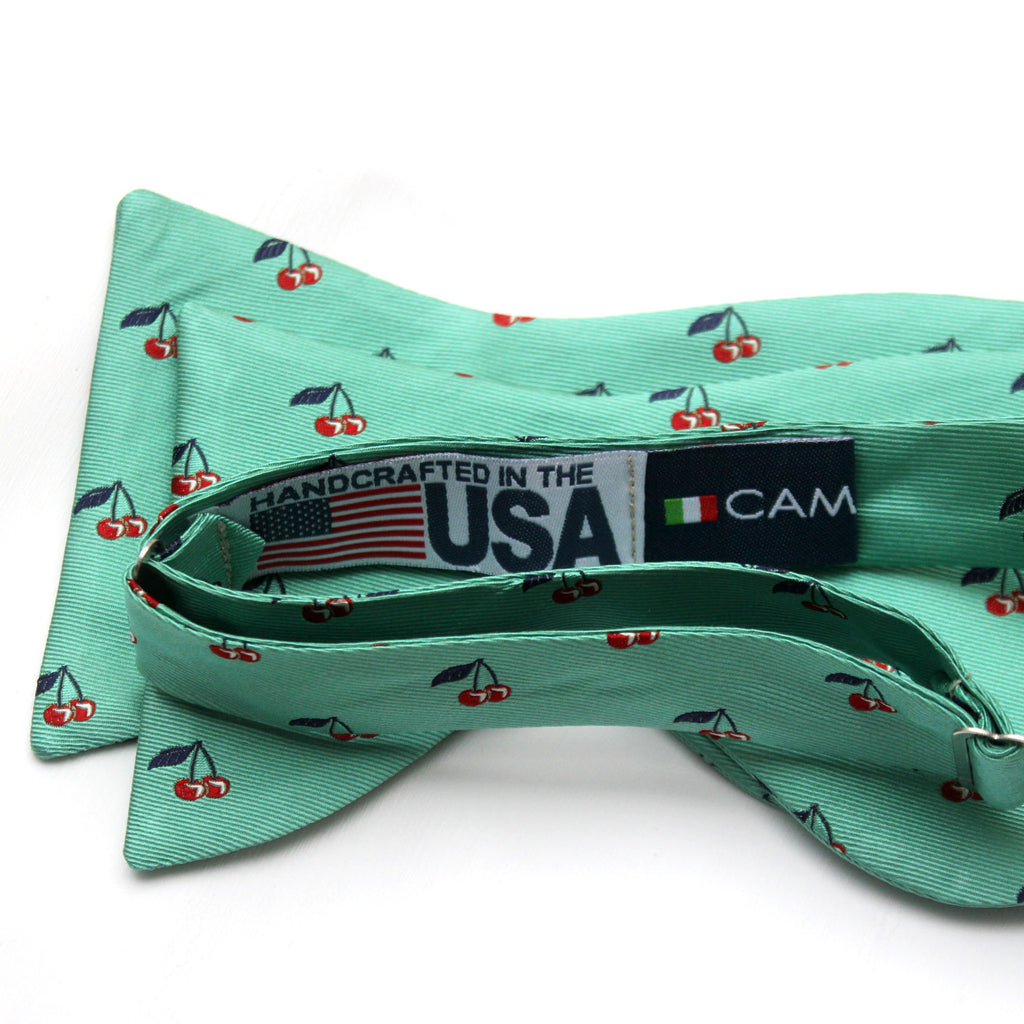 Green Silk Big Butterfly Bow Tie