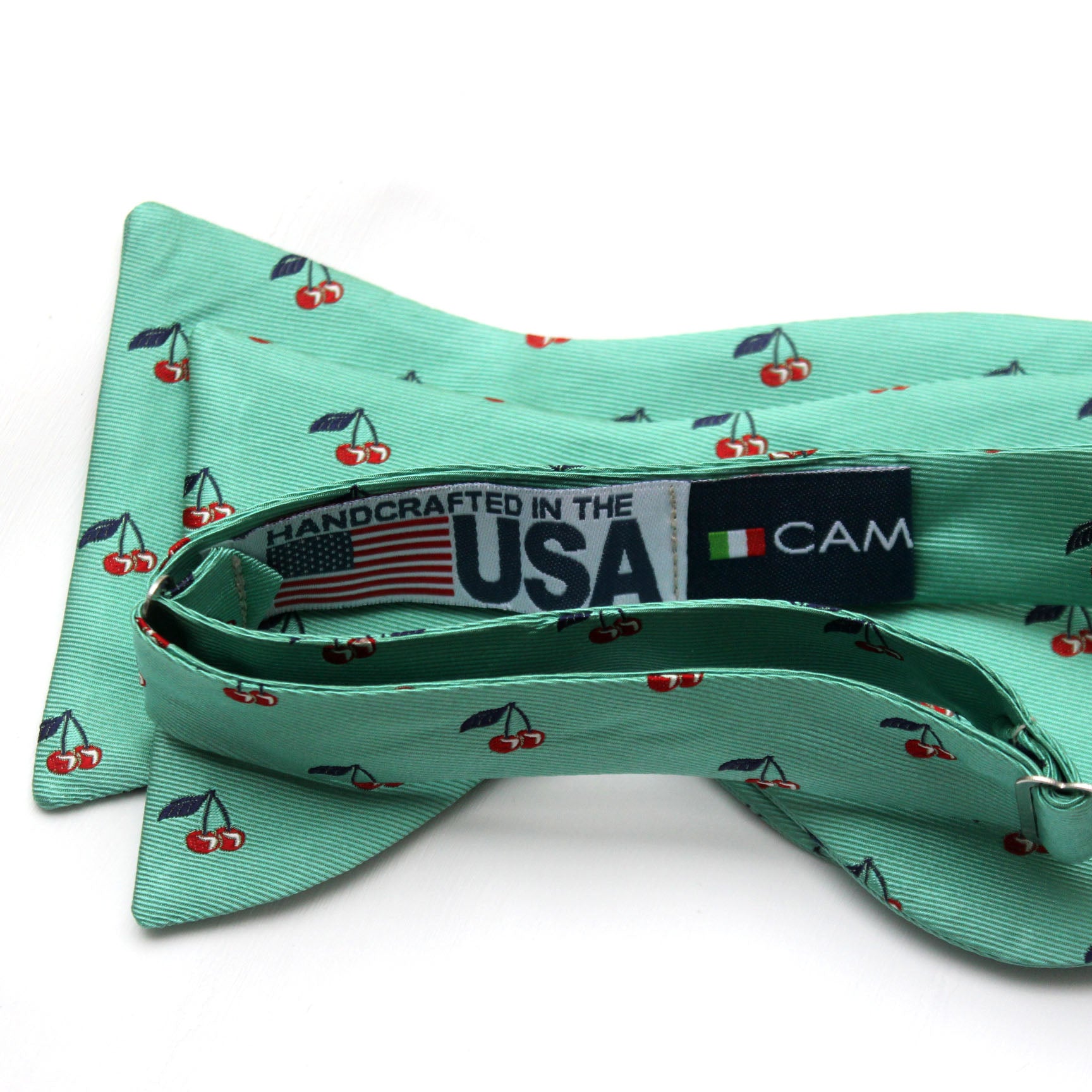 Green Silk Big Butterfly Bow Tie