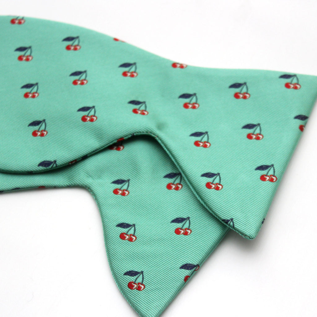 Green Silk Big Butterfly Bow Tie