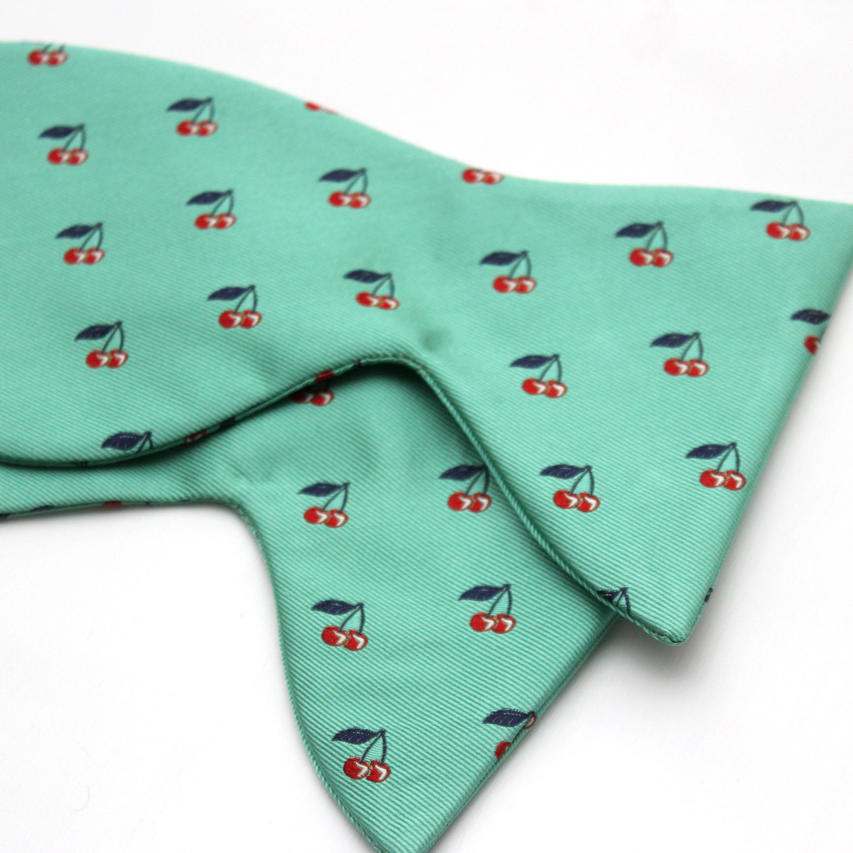 Green Silk Big Butterfly Bow Tie