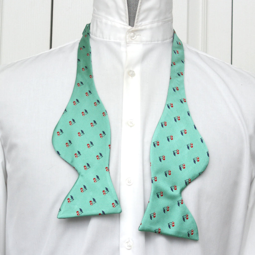 Green Silk Big Butterfly Bow Tie