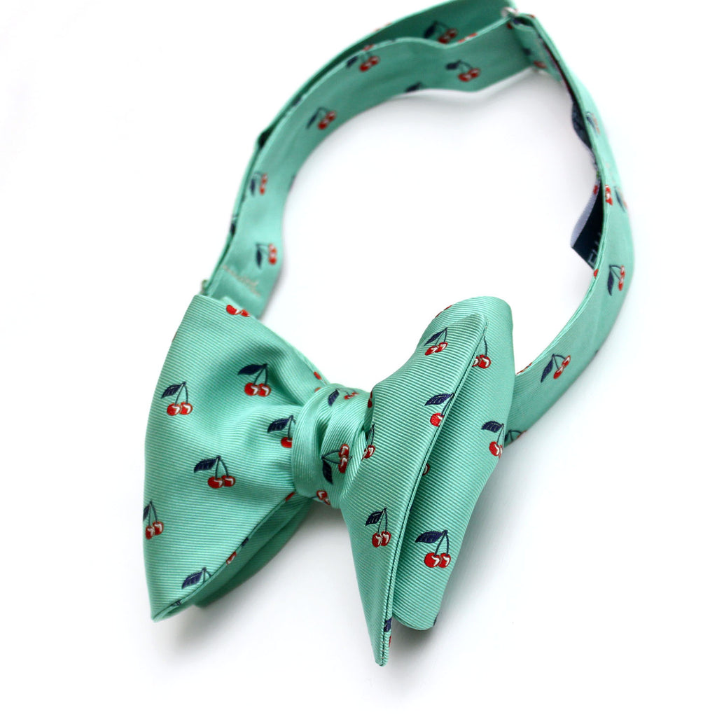 Green Silk Big Butterfly Bow Tie