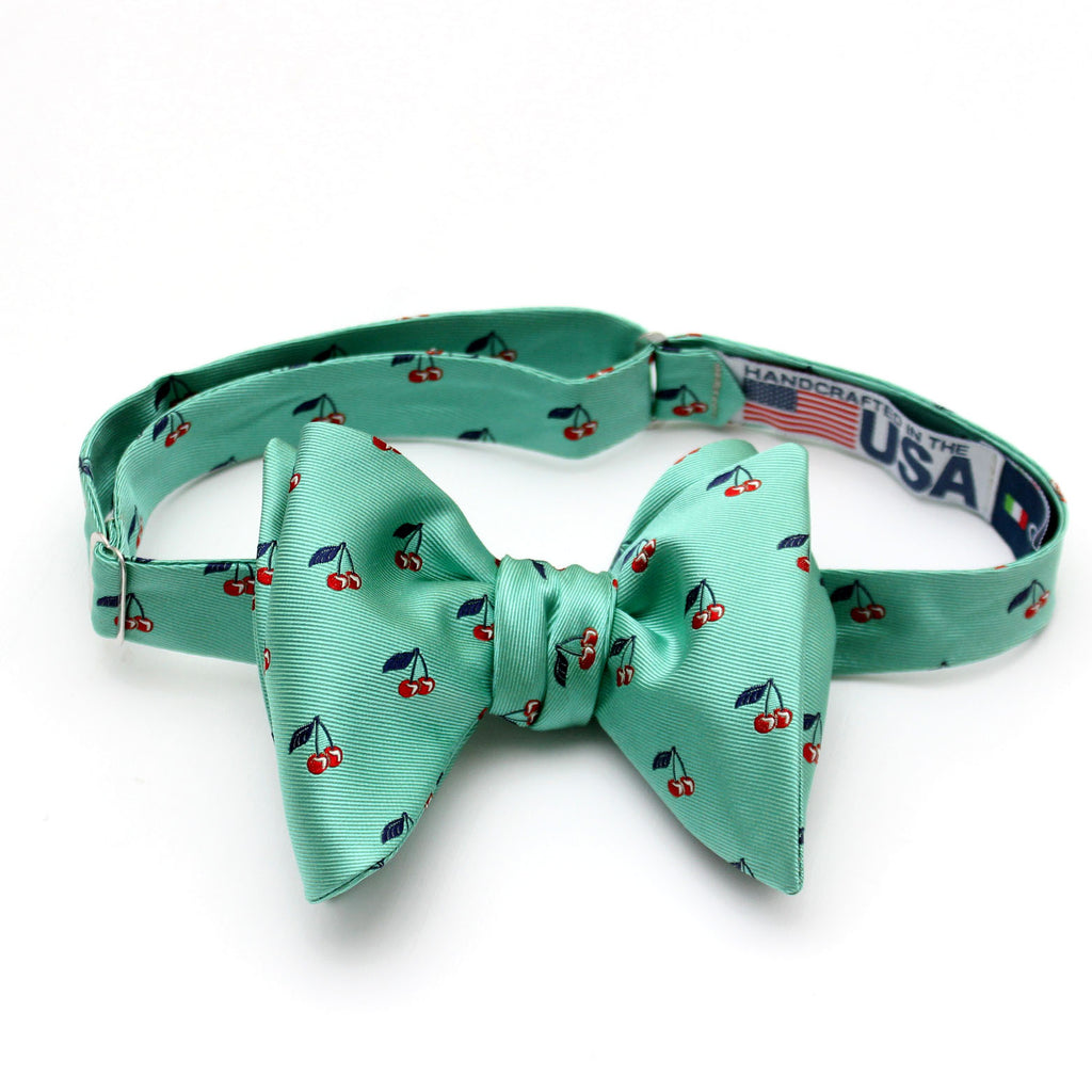 Green Silk Big Butterfly Bow Tie