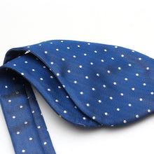 Load image into Gallery viewer, Big Butterfly Blue Polka Dot Silk Bow Tie
