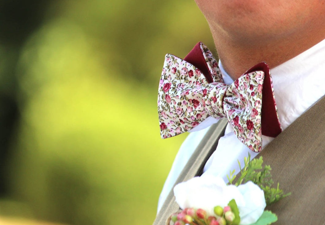 Men's bow tie Floral Cotton