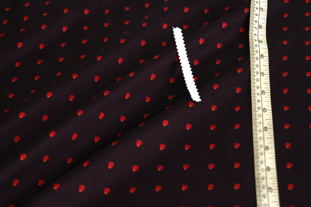 Black with Embroidery Silk Fabric
