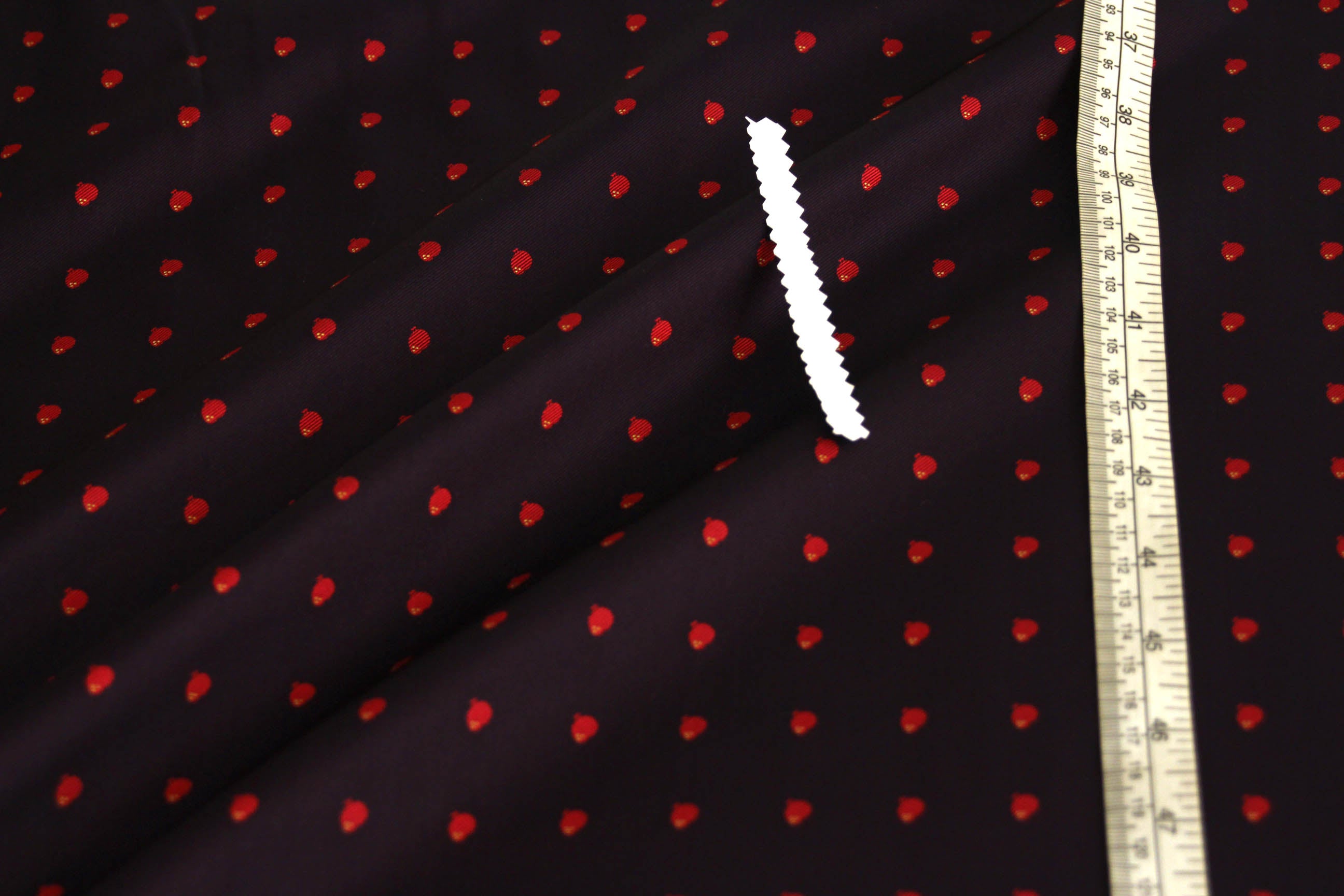 Black with Embroidery Silk Fabric
