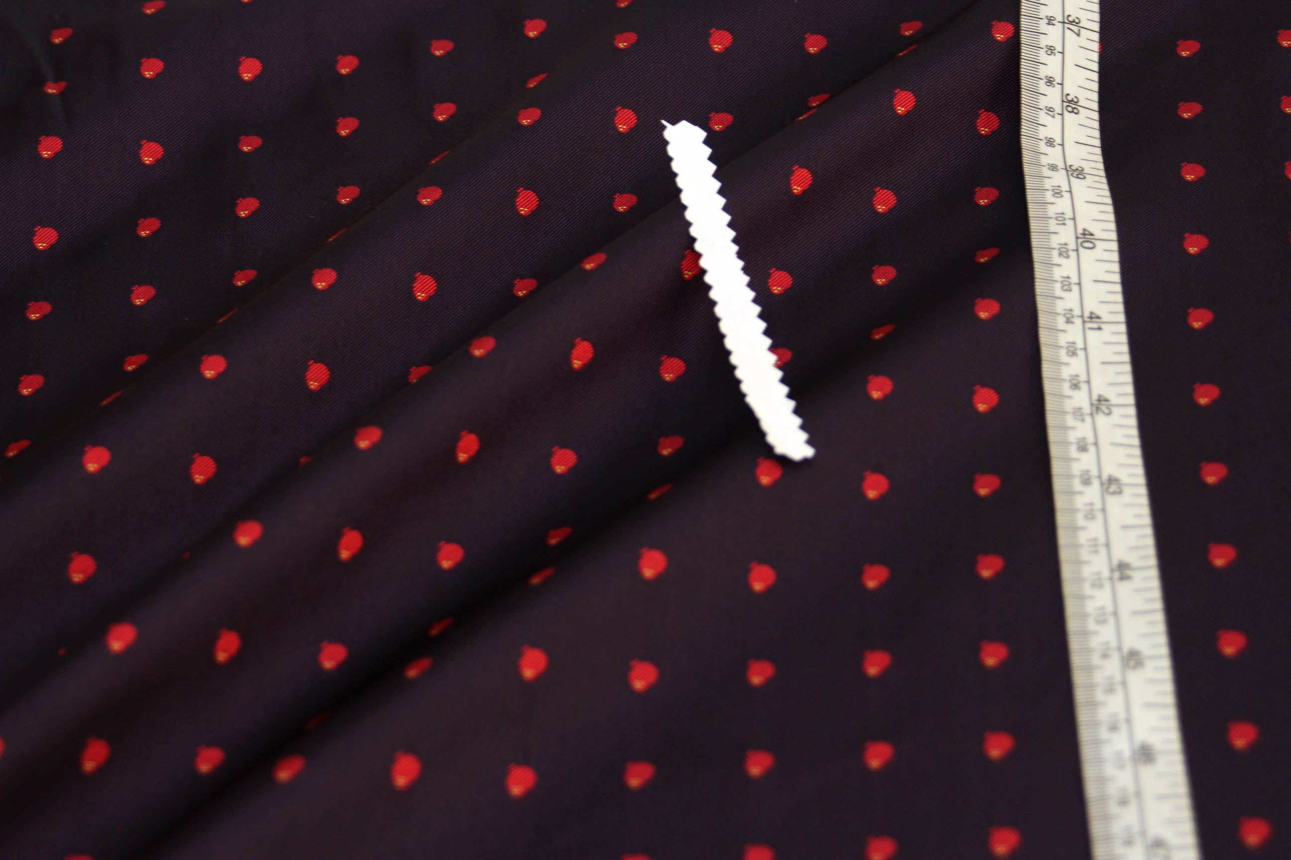 Black with Embroidery Silk Fabric