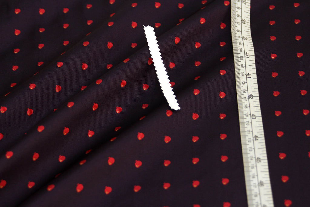 Black with Embroidery Silk Fabric