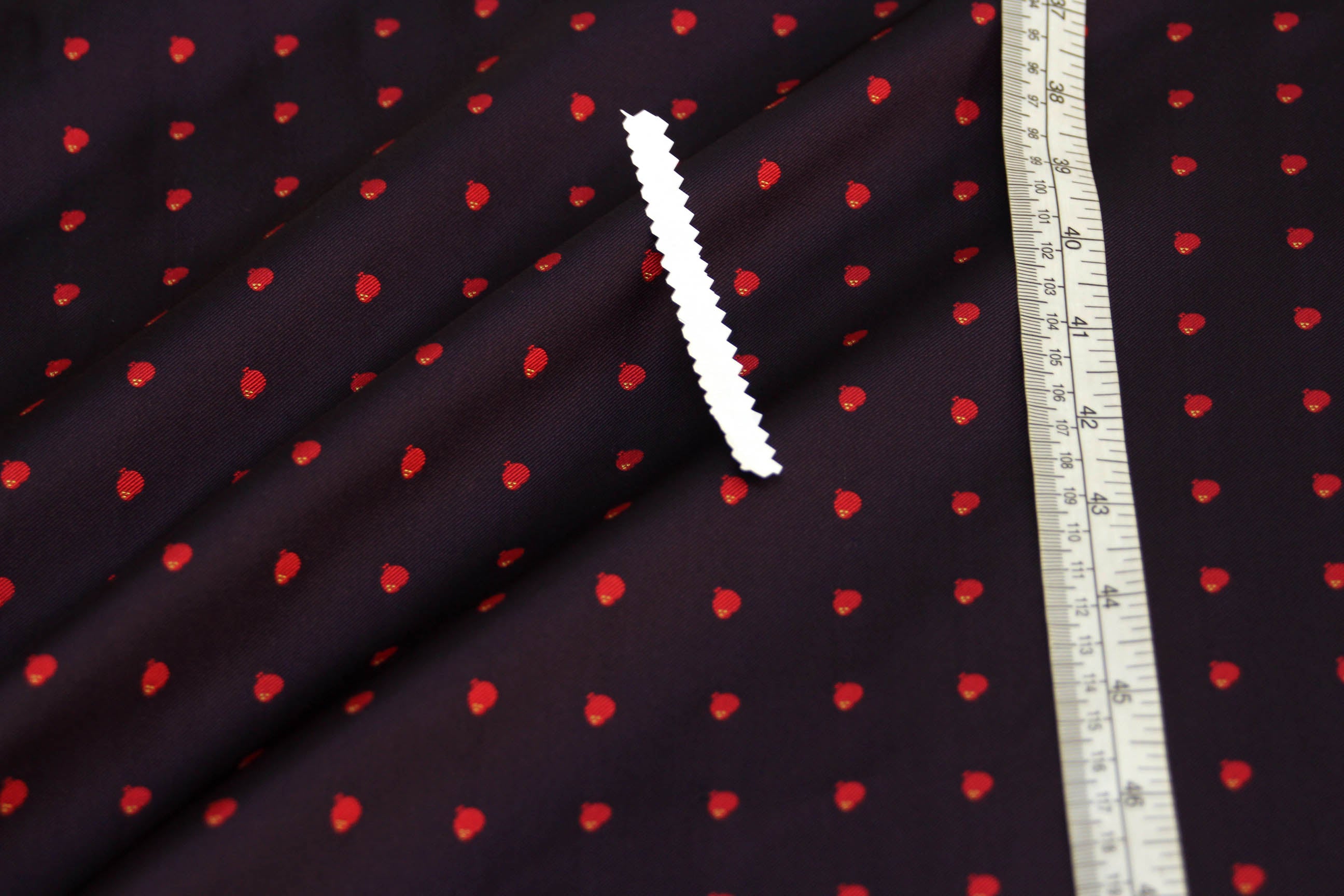 Black with Embroidery Silk Fabric
