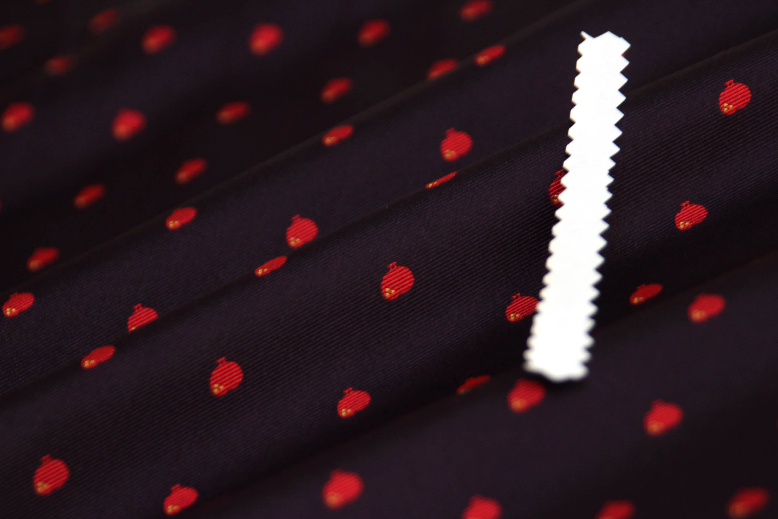 Black with Embroidery Silk Fabric